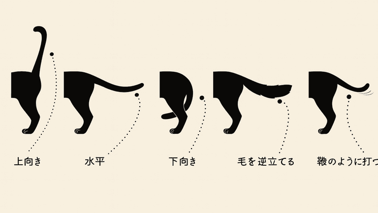 猫のしっぽの動き５パターン