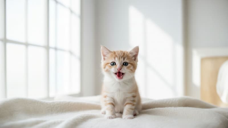 甘えた鳴き声でなく子猫