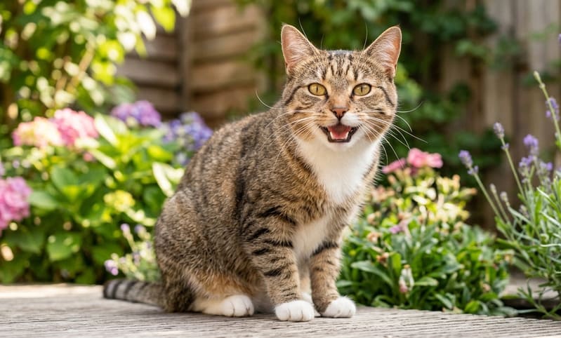 幸せそうな猫