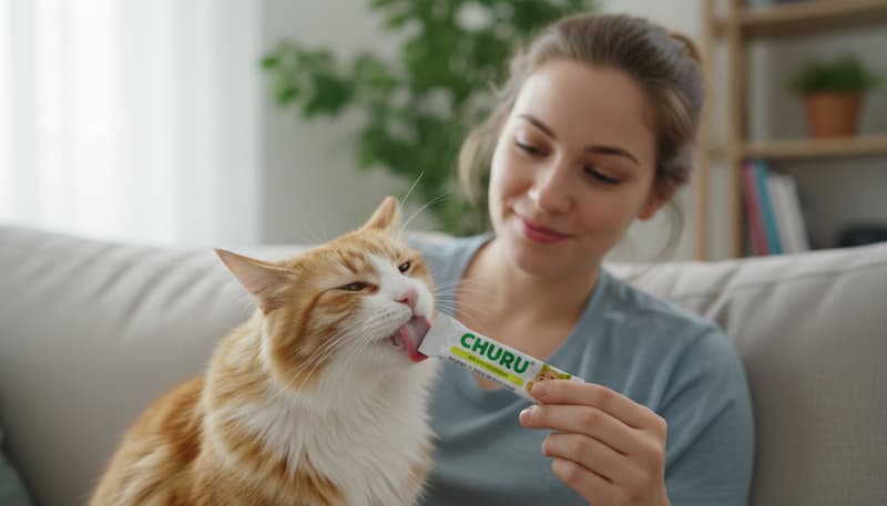 ちゅ~るを欲しがる猫